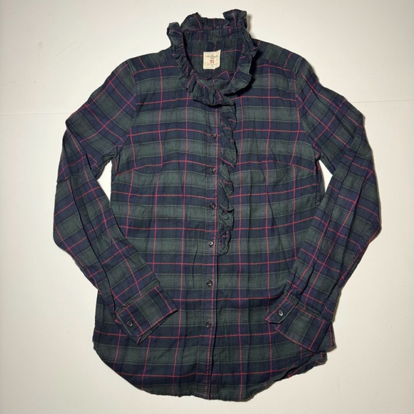 Gap The Fitted Boyfriend Plaid Button Down Shirt - Picture 2 of 7